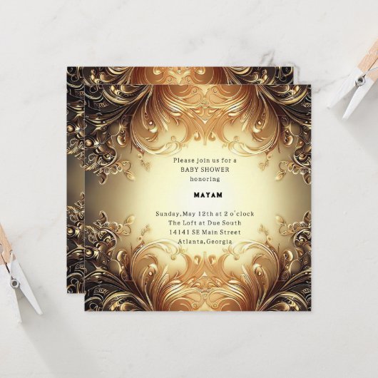 Harry Potter | Baby Shower Kasteel Hogwarts Kaart (Voorkant / Achterkant in situ)