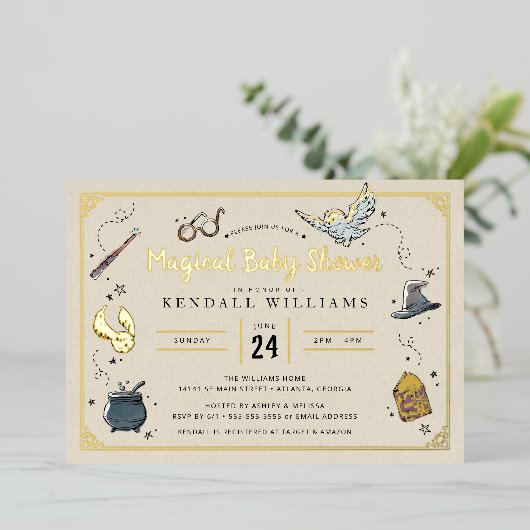 Harry Potter Baby shower Uitnodiging (Staand Voorkant)