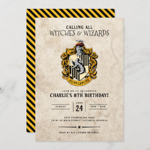 Harry Potter Birthday Uitnodiging tot Hufflepuff