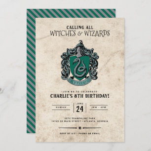 Harry Potter Birthday   Uitnodiging voor Slytherin