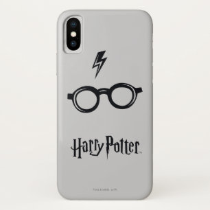 Harry Potter Bliksemlitteken en Bril iPhone X Hoesje