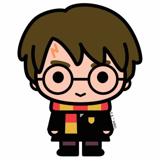 Harry Potter Cartoon Character Art Fotobeeldje Magneet (Voorkant)