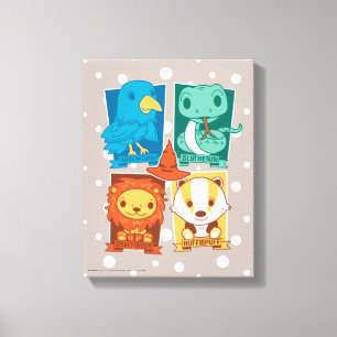 HARRY POTTER™ CARTOON HOGWARTS™ HUISEN CANVAS AFDRUK
