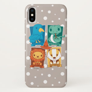 HARRY POTTER™   CARTOON HOGWARTS™ HUISEN iPhone X HOESJE
