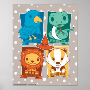 HARRY POTTER™ CARTOON HOGWARTS™ HUISEN POSTER
