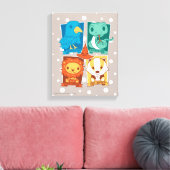 HARRY POTTER™ | CARTOON HOGWARTS™ HUISS CANVAS AFDRUK (Insitu (Woonkamer))