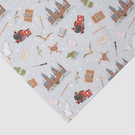 Harry Potter Cartoon Hogwarts Pattern Tissuepapier (Detail)