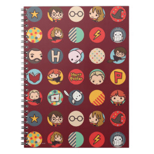 Harry Potter Cartoon Icons Patroon Notitieboek