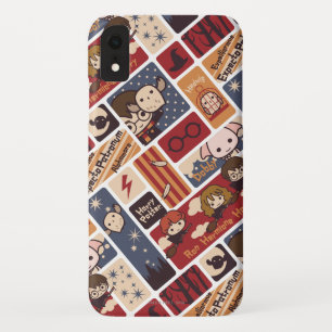 Harry Potter Cartoon Scenes Patroon iPhone XR Hoesje