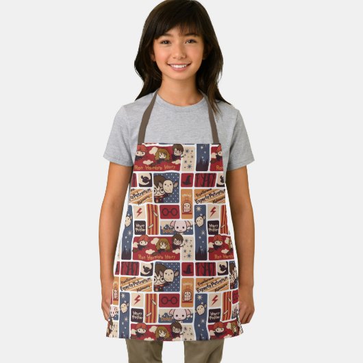 Harry Potter Cartoon Scenes Pattern Schort (Insitu)