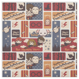 Harry Potter Cartoon Scenes Pattern Stof