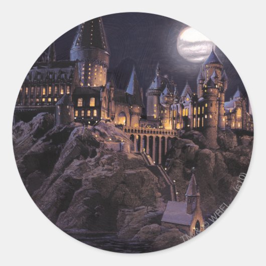 Harry Potter Castle | Great Lake to Hogwarts Ronde Sticker (Voorkant)