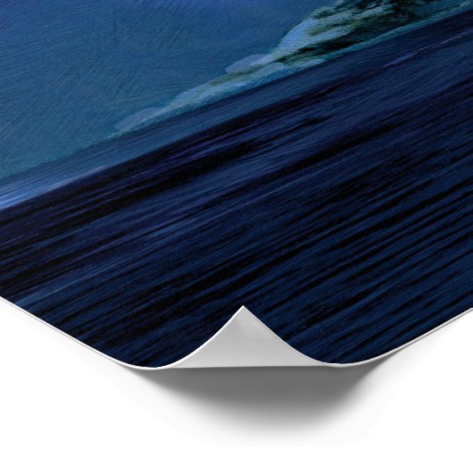 Harry Potter Castle | Hogwarts 's nachts Poster (Hoek)