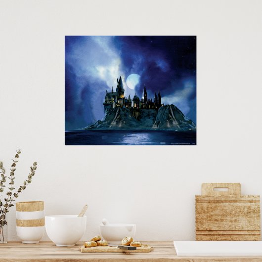 Harry Potter Castle | Hogwarts 's nachts Poster (Keuken)