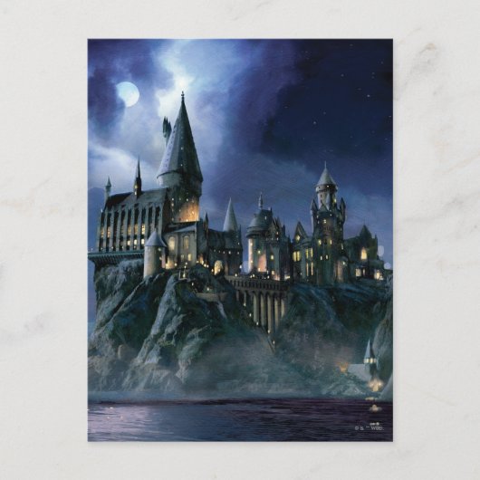 Harry Potter Castle | Moonlit Hogwarts Briefkaart (Voorkant)