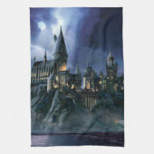 Harry Potter Castle | Moonlit Hogwarts Theedoek (Verticaal)
