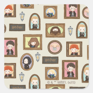 HARRY POTTER™ Chibi Afbeelding Lijst Vierkante Sticker