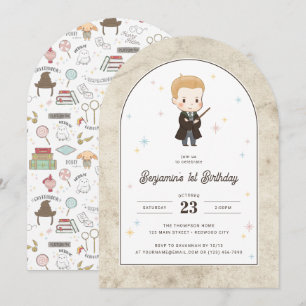 Harry Potter Chibi Draco Malfoy Tovenaar Verjaar Kaart