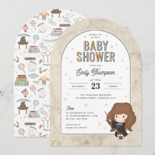 Harry Potter Chibi Hermione Tovenaar Baby Shower Kaart