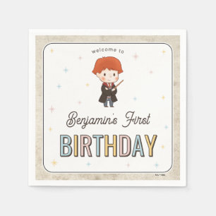 Harry Potter Chibi Ron Weasley Tovenaar Verjaardag Servet