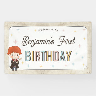 Harry Potter Chibi Ron Weasley Tovenaar Verjaardag Spandoek