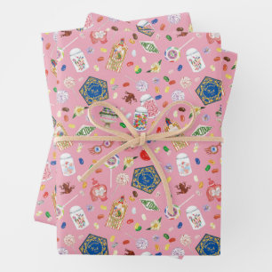 HARRY POTTER™   Chocolade-kikkers en Snoep-patroon Inpakpapier Vel