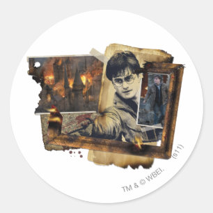 Harry Potter Collage 7 Ronde Sticker