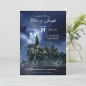 Harry Potter | Dark Zweinstein Castle baby shower Kaart (Staand voorkant)
