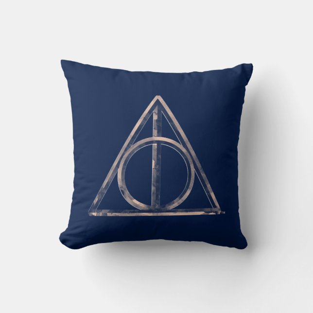 Harry Potter | Deathly Hallows Waterverf Kussen (Voorkant)