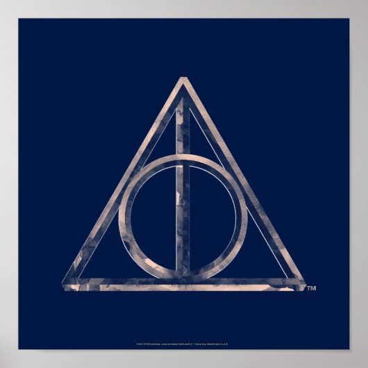 Harry Potter | Deathly Hallows Waterverf Poster (Voorkant)