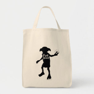 Harry Potter "Dobby is vrij" Silhouette Typograf Tote Bag