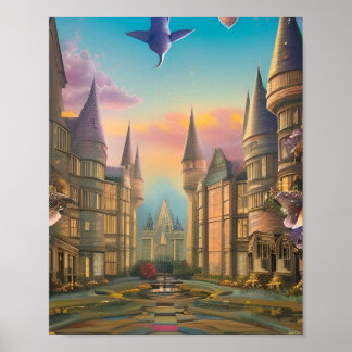 Harry potter en de schoonheid van de Hogwarts Poster