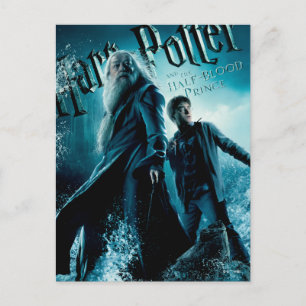 Harry Potter en Dumbledore op rotsen 1 Briefkaart