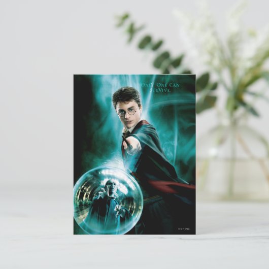 Harry Potter en Voldemort slechts één kan overleve Briefkaart (Staand voorkant)