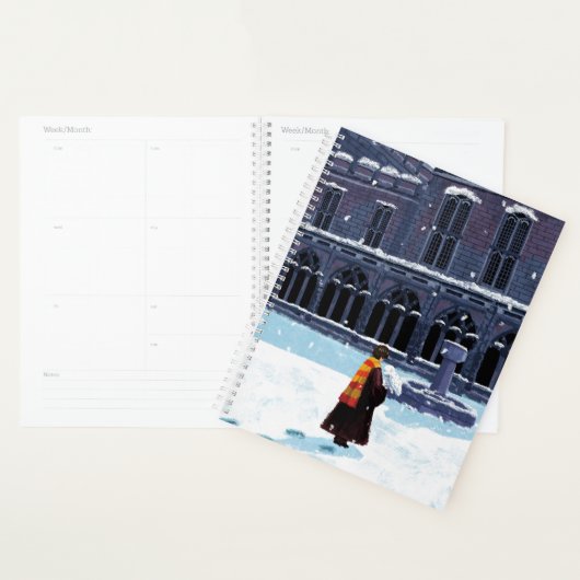 HARRY POTTER™ et Hedwig dans la cour de HOGWARTS™ (Devant avec enveloppe)