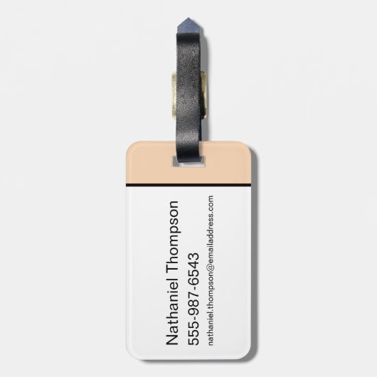 HARRY POTTER™ | FFLEPUFF™ Crest van Fijne schets Bagagelabel (Achterkant verticaal)