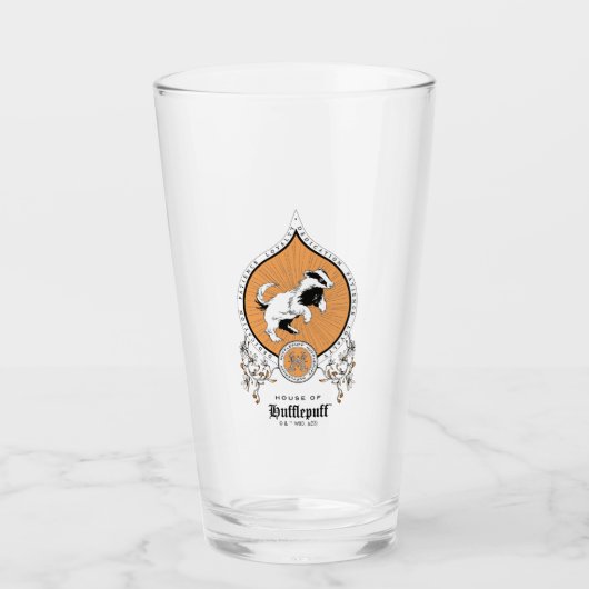 HARRY POTTER™ | FFLEPUFF™ Crest van Fijne schets Glas (Voorkant)