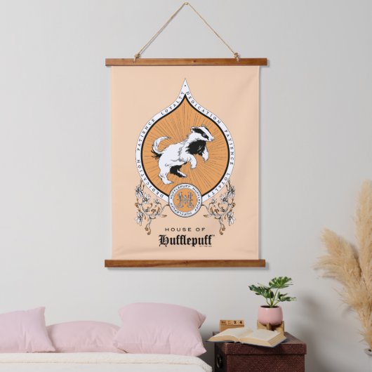 HARRY POTTER™ | FFLEPUFF™ Crest van Fijne schets Hangend Wandkleed (Slaapkamer)