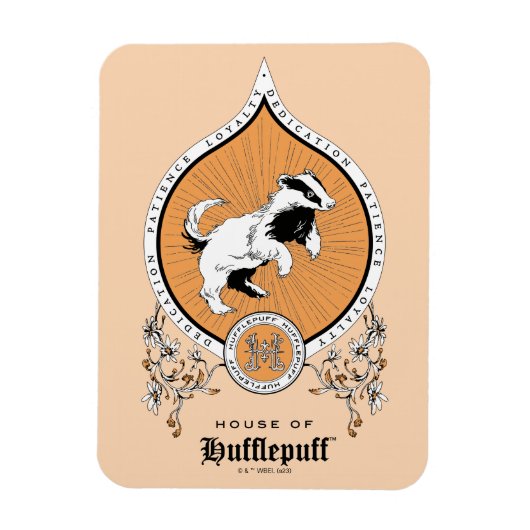 HARRY POTTER™ | FFLEPUFF™ Crest van Fijne schets Magneet (Verticaal)