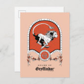 HARRY POTTER™ | Fijne schets GRYFFINDOR™ Crest Briefkaart (Voorkant / Achterkant)