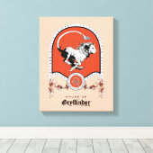 HARRY POTTER™ | Fijne schets GRYFFINDOR™ Crest Canvas Afdruk (Insitu (Houten vloer))