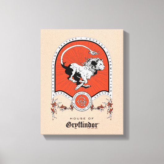 HARRY POTTER™ | Fijne schets GRYFFINDOR™ Crest Canvas Afdruk (Voorkant)