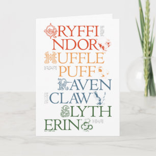 HARRY POTTER™   Fijne schets HOGWARTS™-huizen Kaart