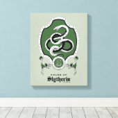 HARRY POTTER™ | Fijne schets SLYTHERIN™ Crest Canvas Afdruk (Insitu (Houten vloer))