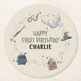 Harry Potter First Birthday Ronde Kartonnen Onderzetter