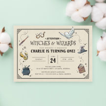  Harry Potter First Birthday Uitnodiging