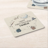 Harry Potter First Birthday Vierkante Kartonnen Onderzetter (Schuin)