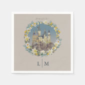 Harry Potter | Floral Hogwarts Castle Wedding Servet (Voorkant)