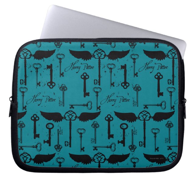 HARRY POTTER™ Flying Keys Patroon Laptop Sleeve (Voorkant)