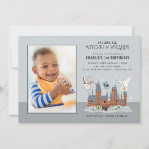 Harry Potter Foto Hogwarts Castle 1st Birthday Kaart